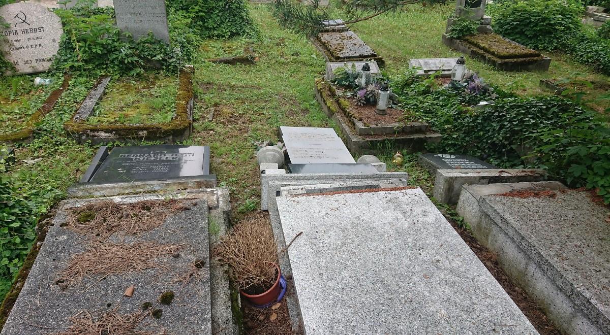 Trzech nastolatków zdewastowało cmentarz żydowski w Bielsku-Białej. Sprawą zajmie się sąd rodzinny