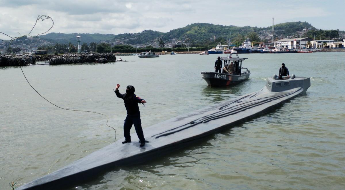 Kolumbia i Ekwador przechwyciły łodzie podwodne z narkotykami. Były w nich tony kokainy