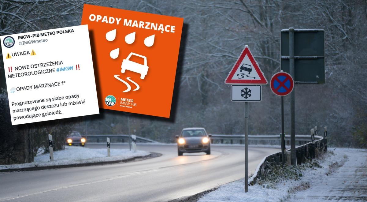 W całej Polsce zimno i pochmurnie. IMGW ostrzega przed marznącymi opadami
