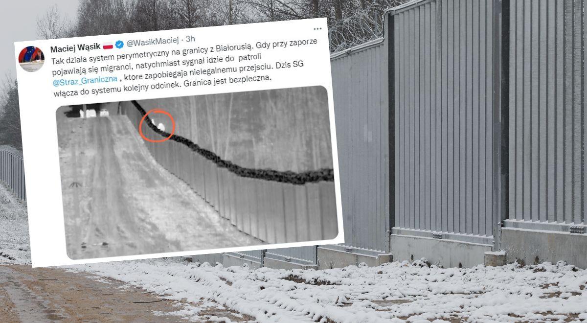 "Tak działa system perymetryczny". Zobacz nagranie z monitoringu na granicy z Białorusią