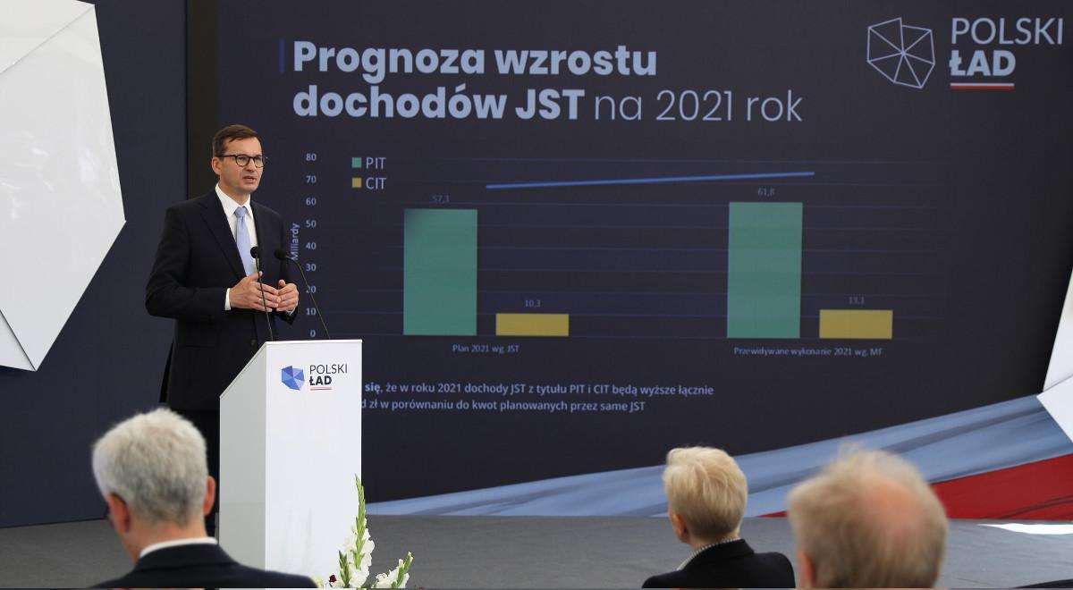 Dodatkowe 8 mld zł i gwarancja dochodów dla samorządów. Premier przedstawił nowe rozwiązania Polskiego Ładu