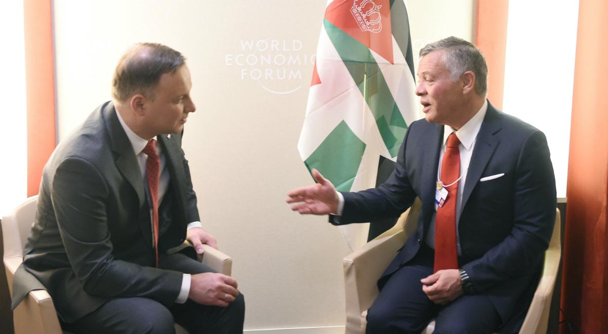 Spotkanie prezydent Polski - król Jordanii. W tle migracja i współpraca wojskowa