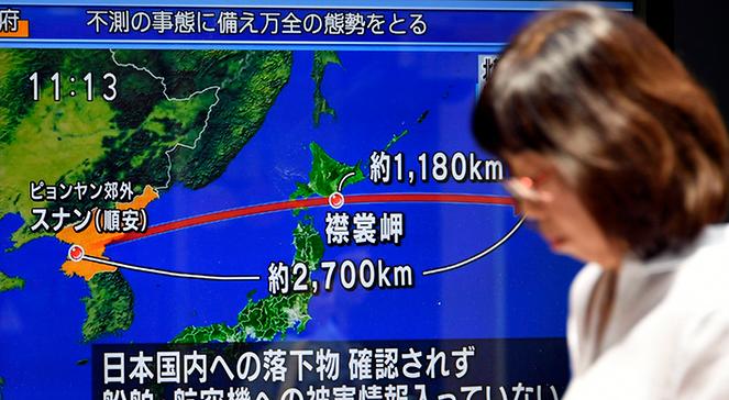 Północnokoreańska rakieta przeleciała nad Japonią