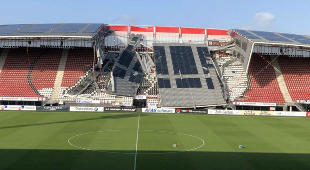Runęła część dachu na stadionie AZ Alkmaar 