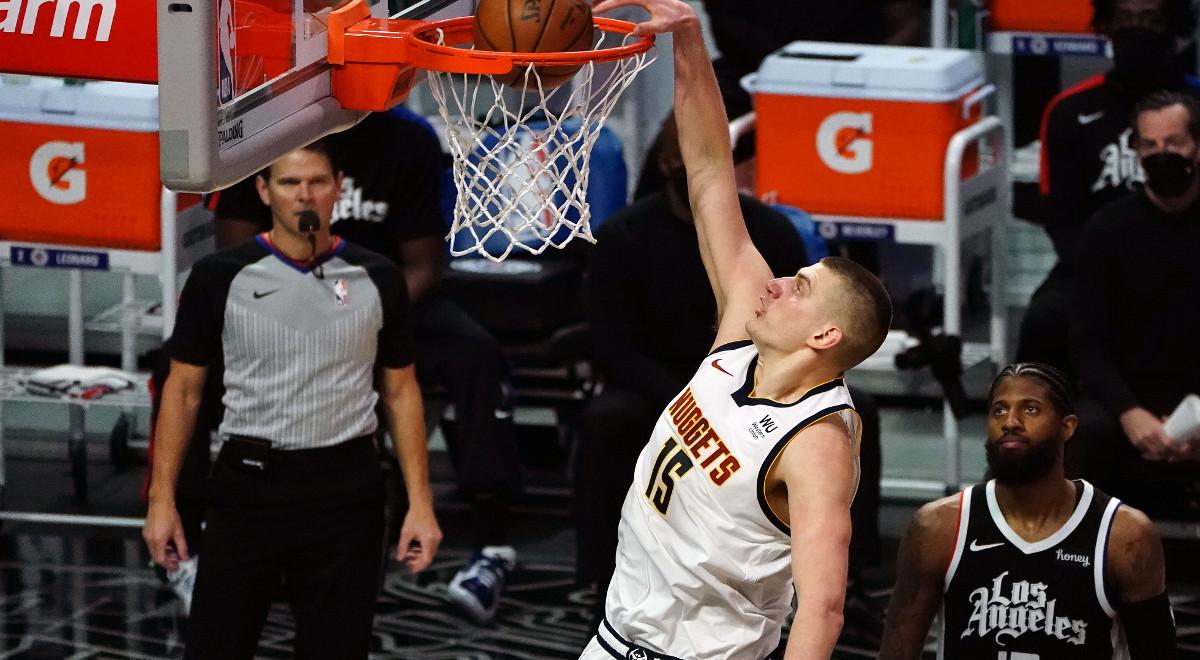 NBA: Nuggets lepsi od Clippers w hicie na Zachodzie. Jokić potwierdził aspiracje do tytułu MVP 