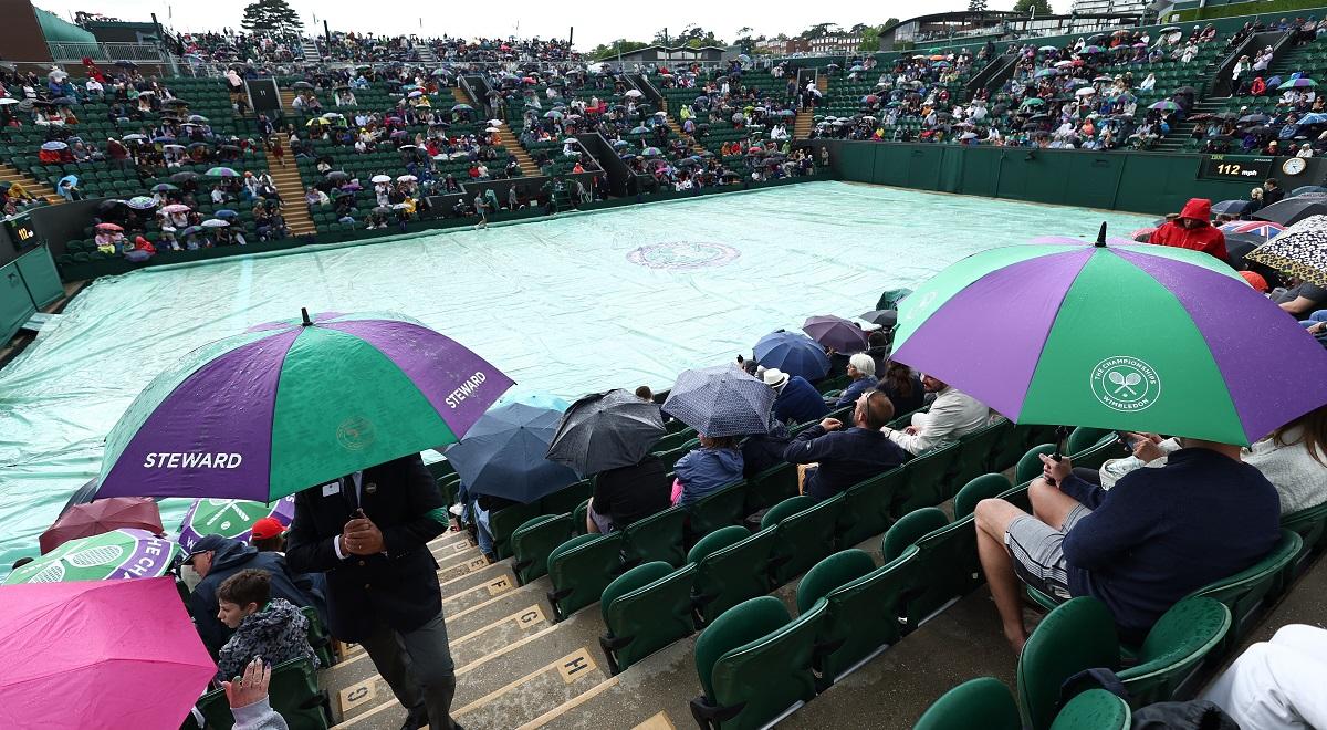 Wimbledon 2023: pogoda ponownie storpedowała rywalizację. Deszcz uniemożliwia grę