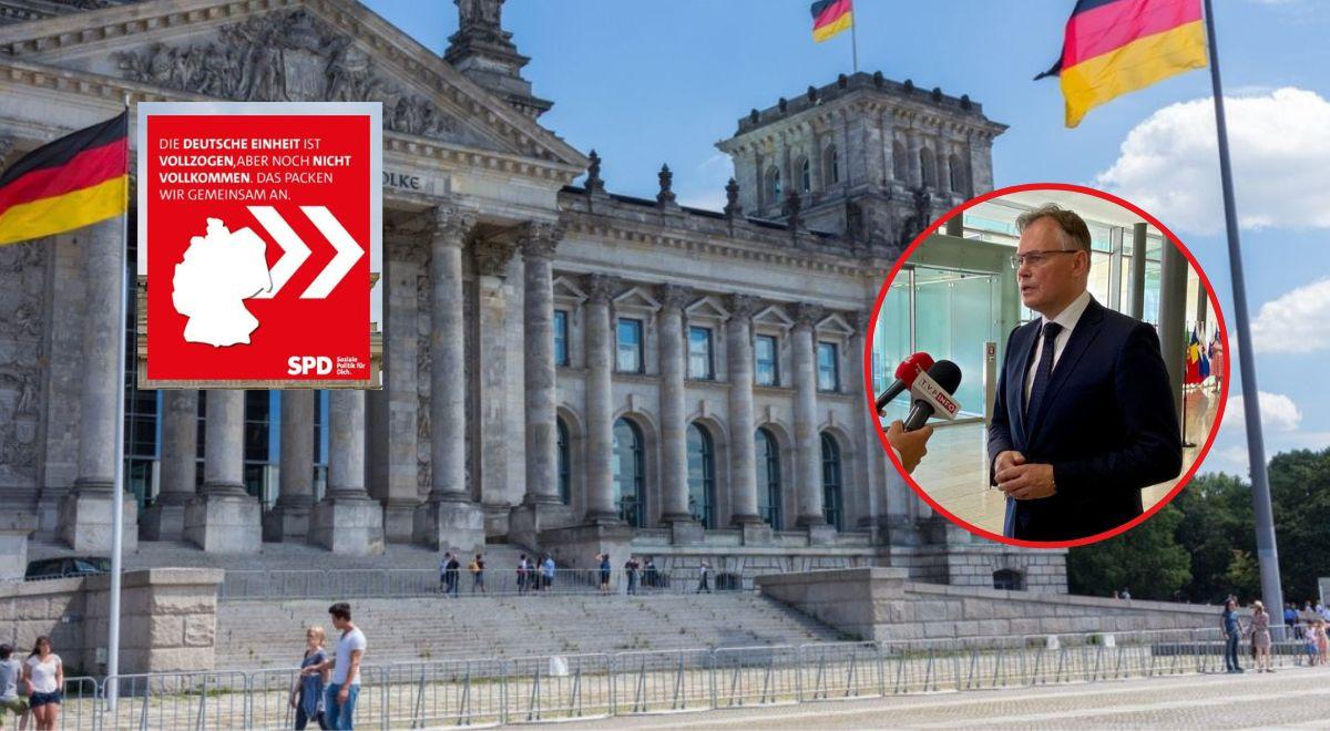 Mularczyk o szokującym plakacie SPD: nie pozwolimy się zastraszyć rewizją granic