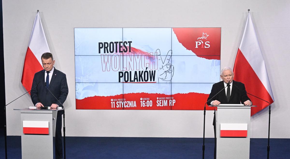Kaczyński i Błaszczak zapraszają na marsz. "Protest wobec nielegalnych działań"