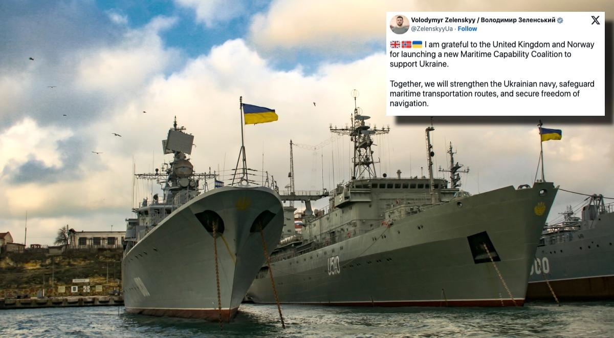 Morska koalicja Wielkiej Brytanii i Norwegii. Zełenski: razem wzmocnimy ukraińską marynarkę wojenną