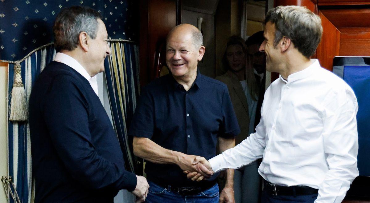 Macron, Scholz i Draghi w Kijowie. Kaleta: jest obawa, że pomoc dla Ukrainy zakończy się na deklaracjach