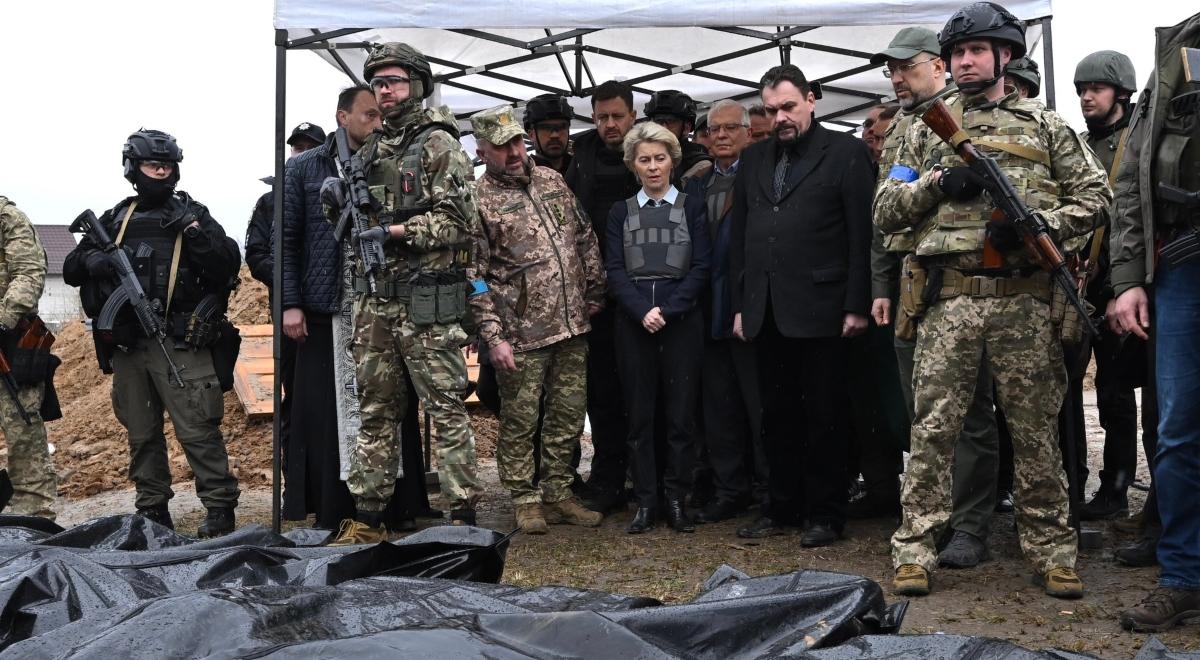 "Zobaczyliśmy okrutną twarz armii Putina". Ursula von der Leyen po wizycie w Buczy