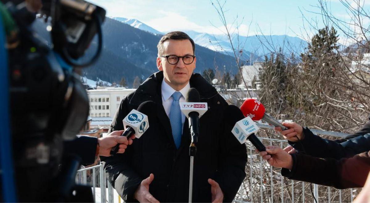 Premier Morawiecki: jeszcze nigdy Davos nie było tak blisko Kijowa