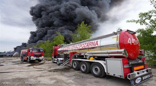 Ogromny pożar w Siemianowicach...