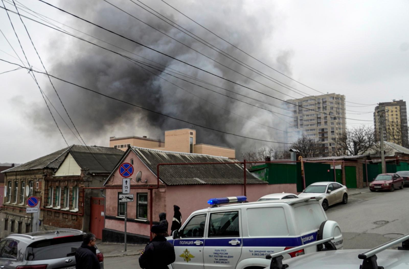 Rosja: eksplozja 100 km od granicy z Ukrainą. Słupy dymu nad budynkiem FSB