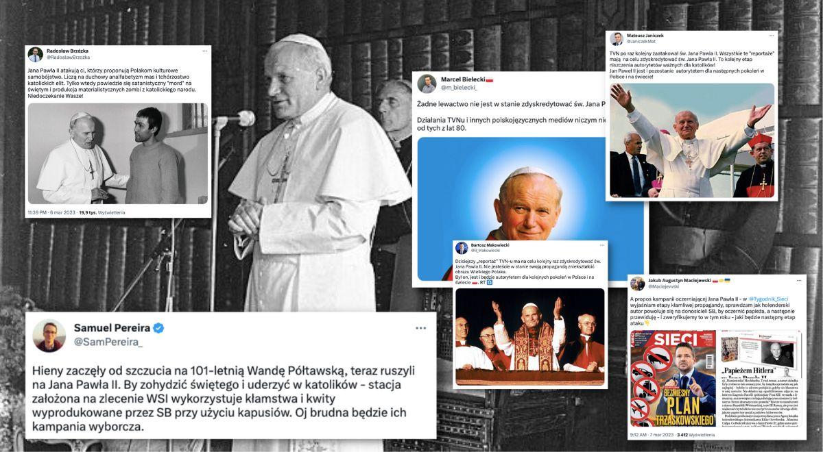 "Jana Pawła II atakują ci, którzy proponują Polakom kulturowe samobójstwo". W internecie wrze po reportażu TVN24