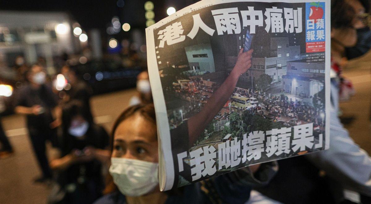 Ostatnia prodemokratyczna gazeta w Hongkongu zamknięta. Zarzuty o spiskowanie "z obcymi siłami"