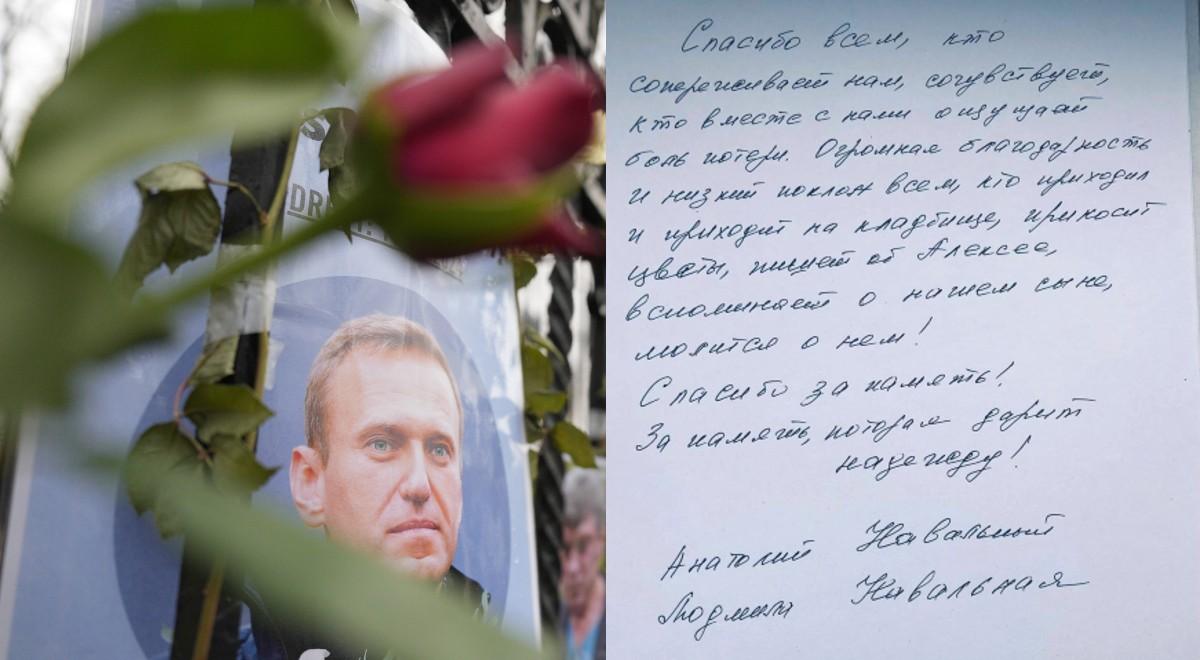Rodzice Nawalnego napisali list. Dziękują "za pamięć, która przynosi nadzieję"