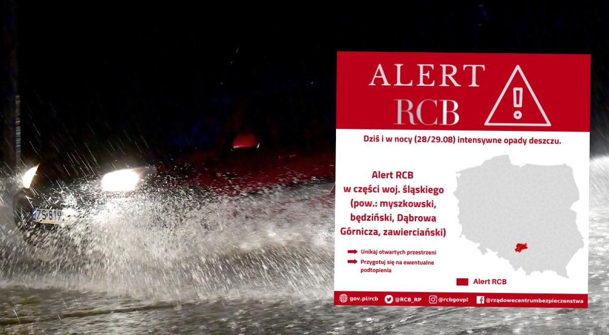 Uwaga! Alert RCB przed intensywnymi opadami deszczu. Możliwe podtopienia