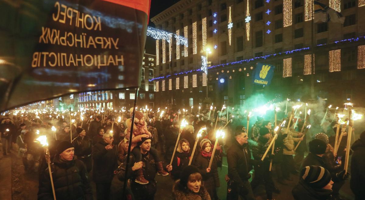 Ukraina: kilkutysięczny marsz nacjonalistów w rocznicę urodzin Stepana Bandery