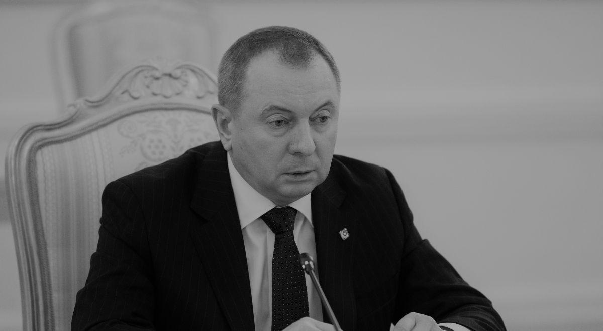 Nie żyje białoruski minister spraw zagranicznych Uładzimir Makiej. "Zmarł nagle"