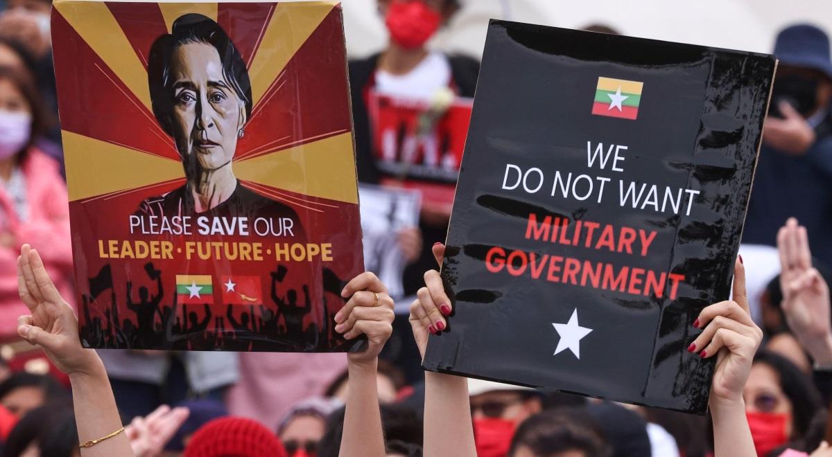 Sankcje przeciwko 11 osobom związanym z przewrotem w Birmie. UE odpowiada na zamach stanu i represje