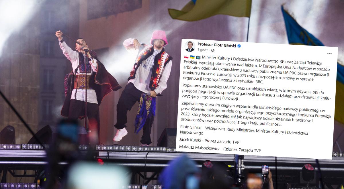 Ukraina bez prawa do organizacji Eurowizji? Jednoznaczny komentarz ministra Piotra Glińskiego