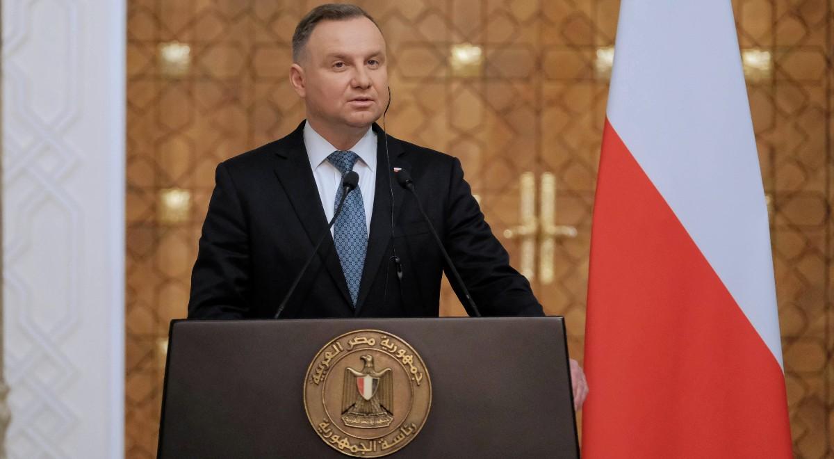 Prezydent Duda: Egipt jest jednym z najważniejszych partnerów Polski wśród państw arabskich