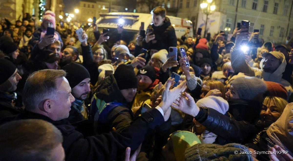 Euforia na ulicach Lwowa. Tak Ukraińcy przyjęli prezydenta Andrzeja Dudę