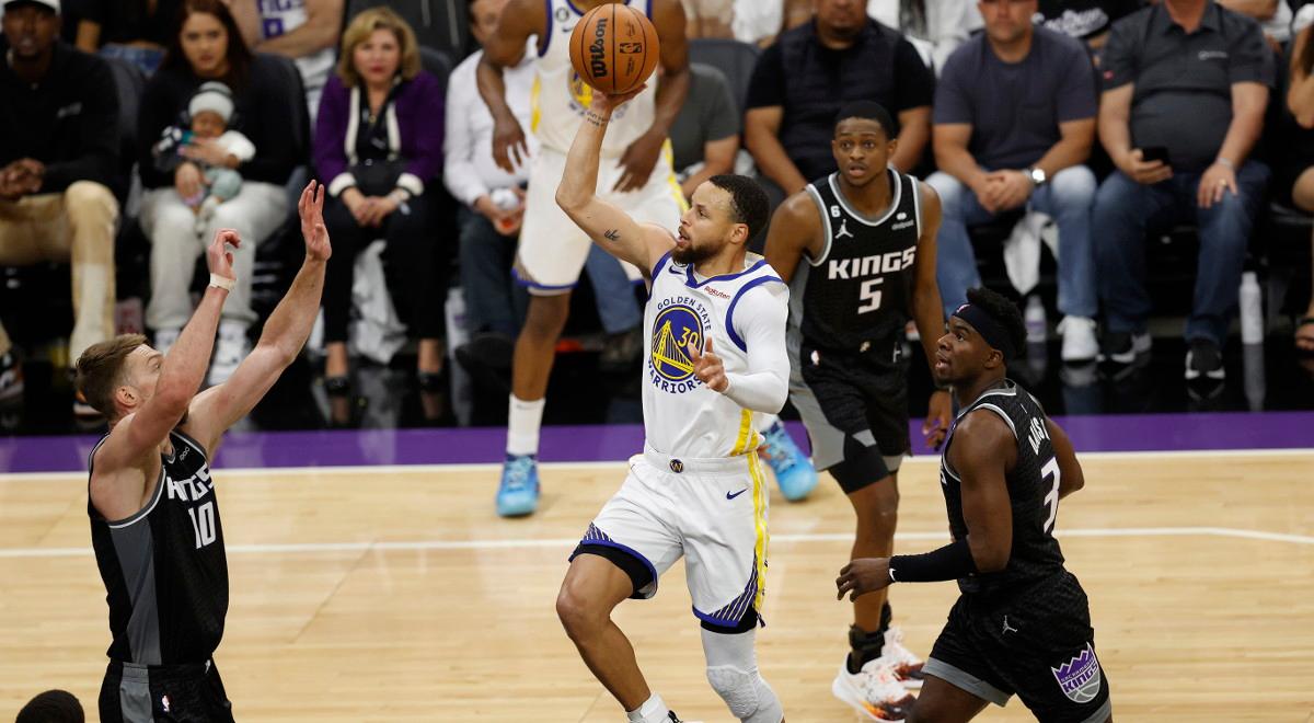 NBA: obrońcy tytułu jako ostatni w drugiej rundzie. Warriors lepsi od Kings, Curry pokazał klasę 
