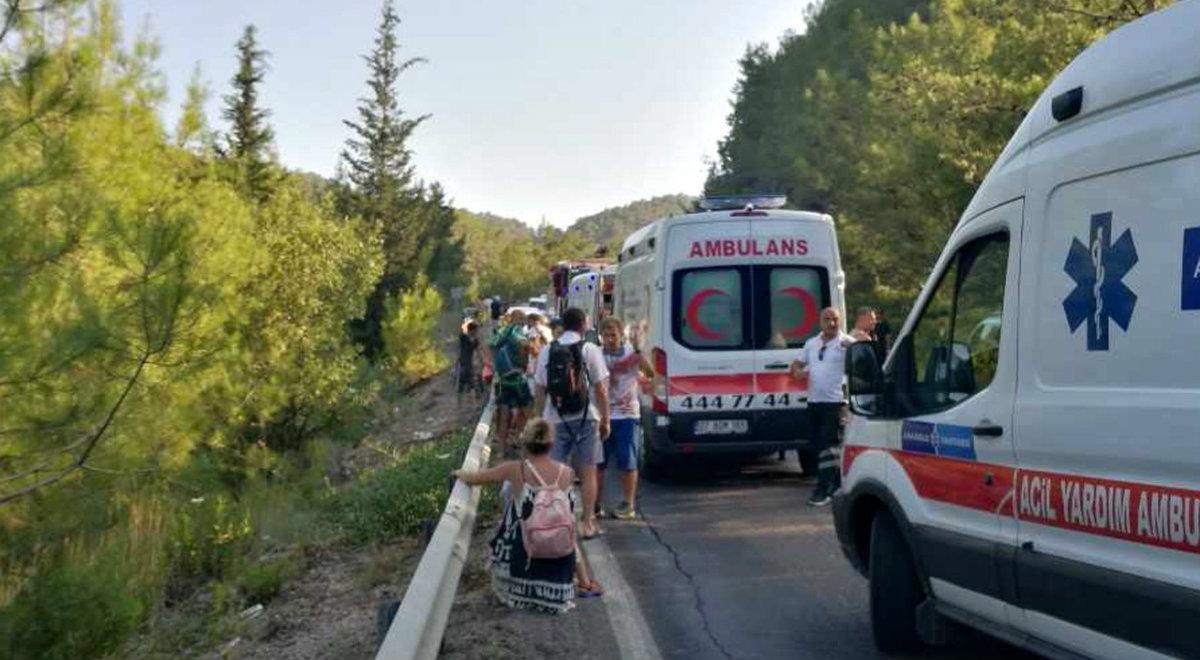 Wypadek z polskimi turystami w Turcji. Trzy osoby w szpitalu, ich stan stabilny
