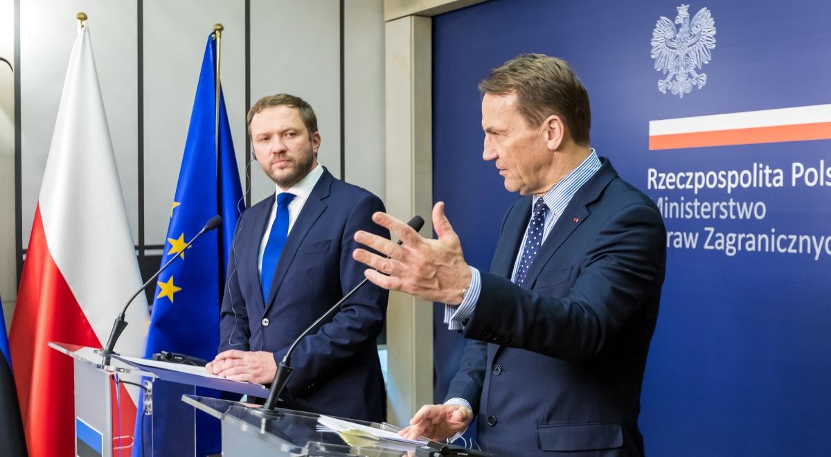 Szefowie MSZ Polski i Estonii jednym głosem o wsparciu Ukrainy. Jest ważna inicjatywa