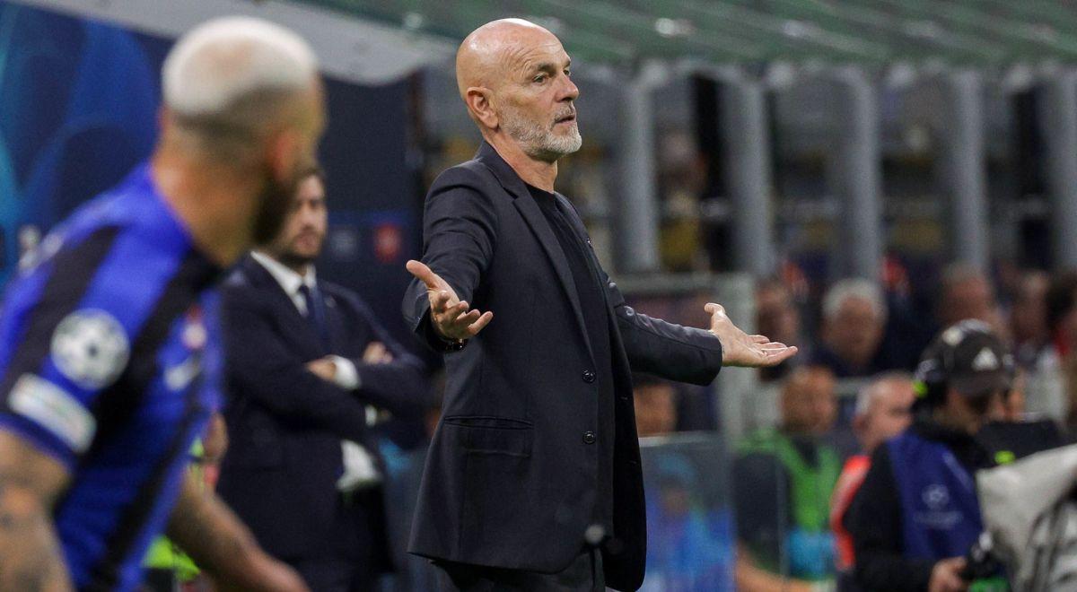 Liga Mistrzów: trener AC Milan Pioli rozczarowany po porażce z Interem. "Bardzo chcieliśmy zagrać w finale"