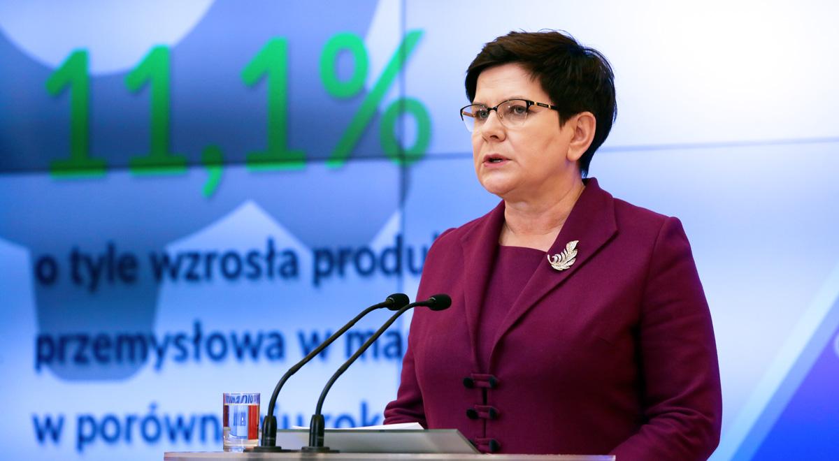 Beata Szydło: polska gospodarka rozwija się coraz lepiej
