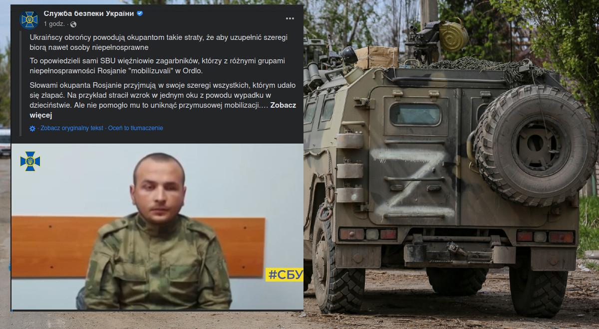 Po stronie rosyjskiej powołują do wojska... inwalidów. Szokujące ustalenia ukraińskiej SBU