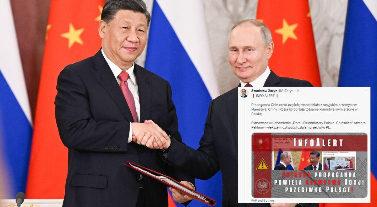 Kreml i Pekin razem. Żaryn: chińska propaganda powiela kłamstwa Rosji przeciwko Polsce