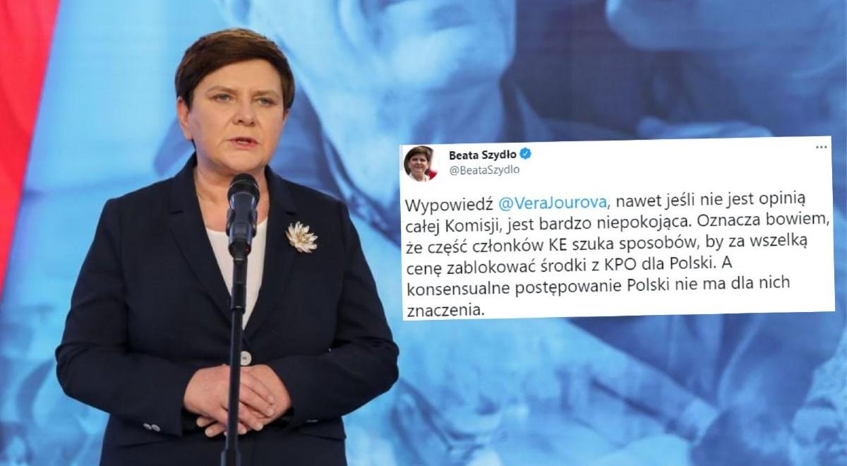 Beata Szydło: część członków KE szuka sposobów, by zablokować środki z KPO dla Polski