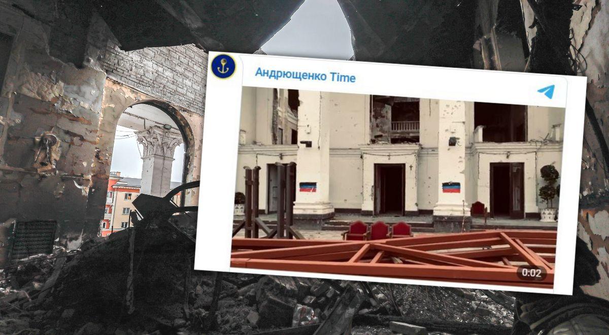 Rosjanie "odbudowują" zniszczony teatr w Mariupolu. "Chcą wymazać dowody zbrodni"