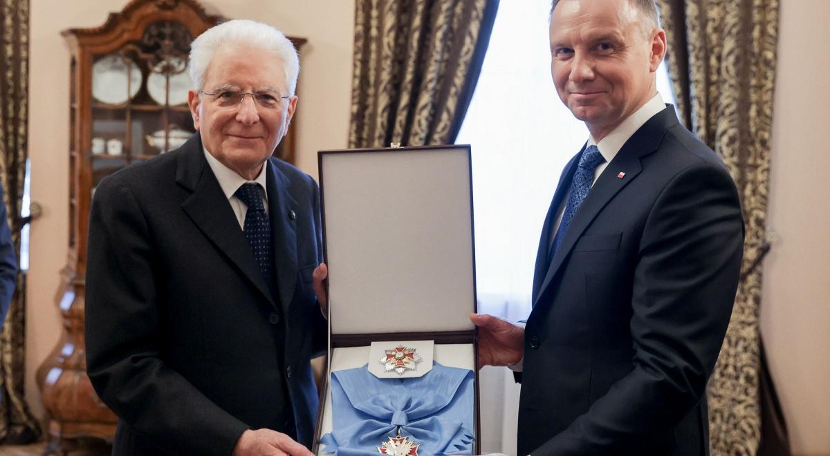 Order Orła Białego dla prezydenta Włoch. Odznaczono także jego córkę