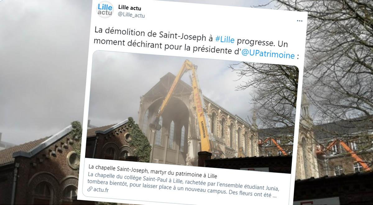 We Francji wyburzonych ma zostać kilka tysięcy kościołów. Trwa rozbiórka zabytkowej kaplicy w Lille