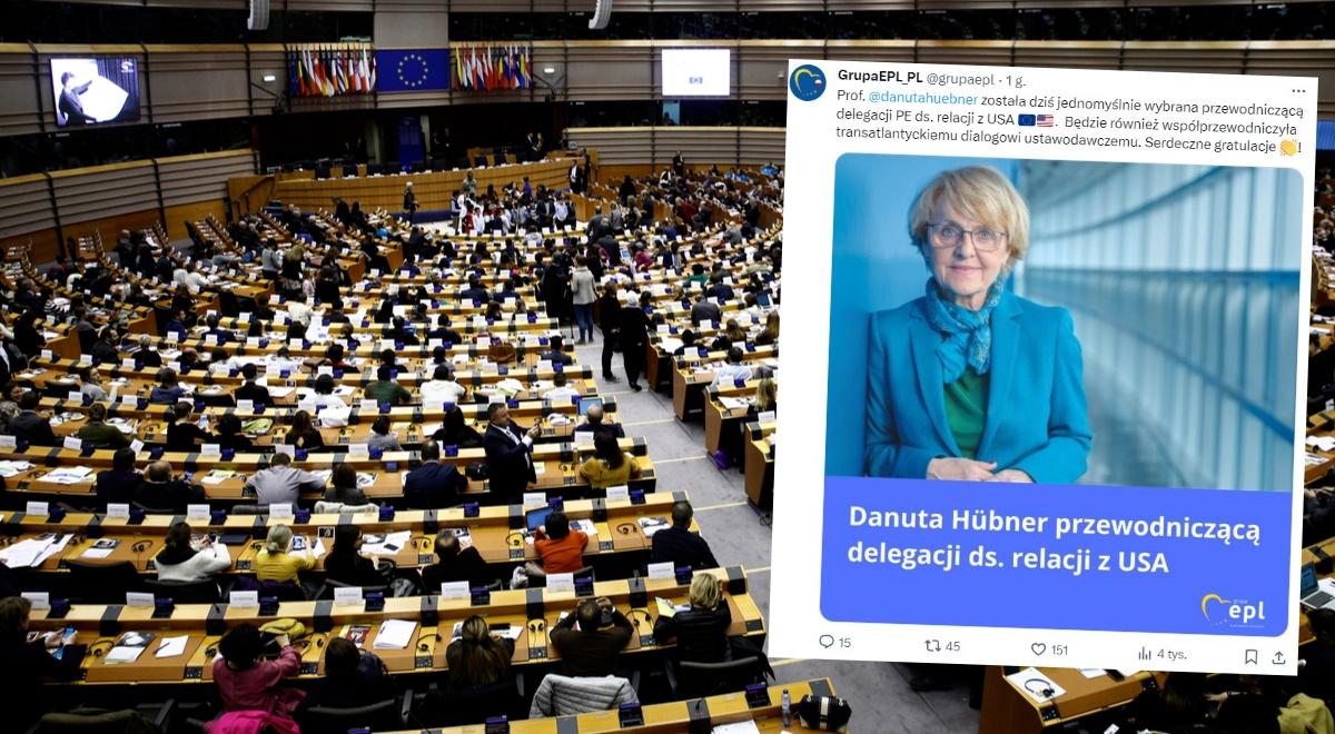 Prof. Danuta Hübner przewodniczącą delegacji PE ds. relacji z USA. Wybór był jednogłośny