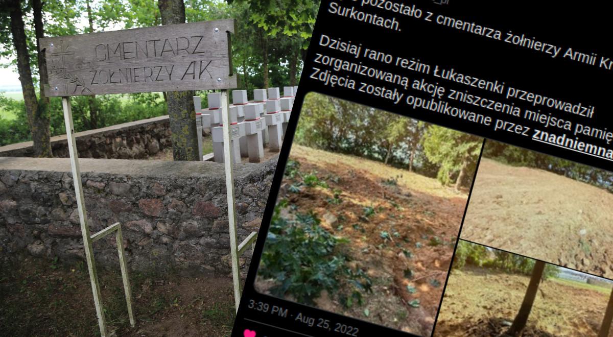 Zdewastowany cmentarz AK na Białorusi. Ekspert: to zaplanowana kampania antypolska