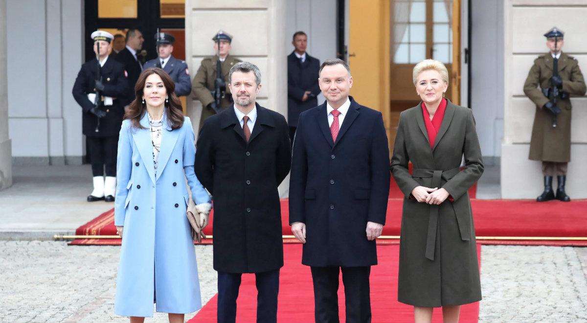 Duńska para książęca w Warszawie. Powitanie w Pałacu Prezydenckim