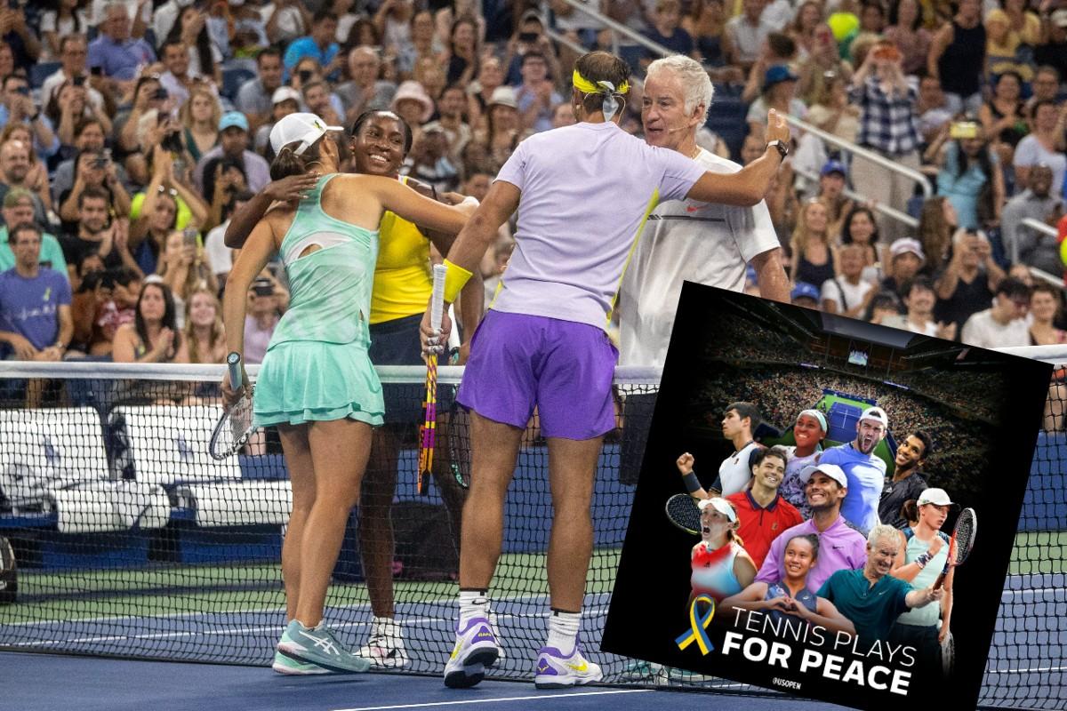 Tak się bawią w szczytnym celu Iga Świątek i Rafa Nadal. Mecz "Tennis Plays for Peace" [wideo]