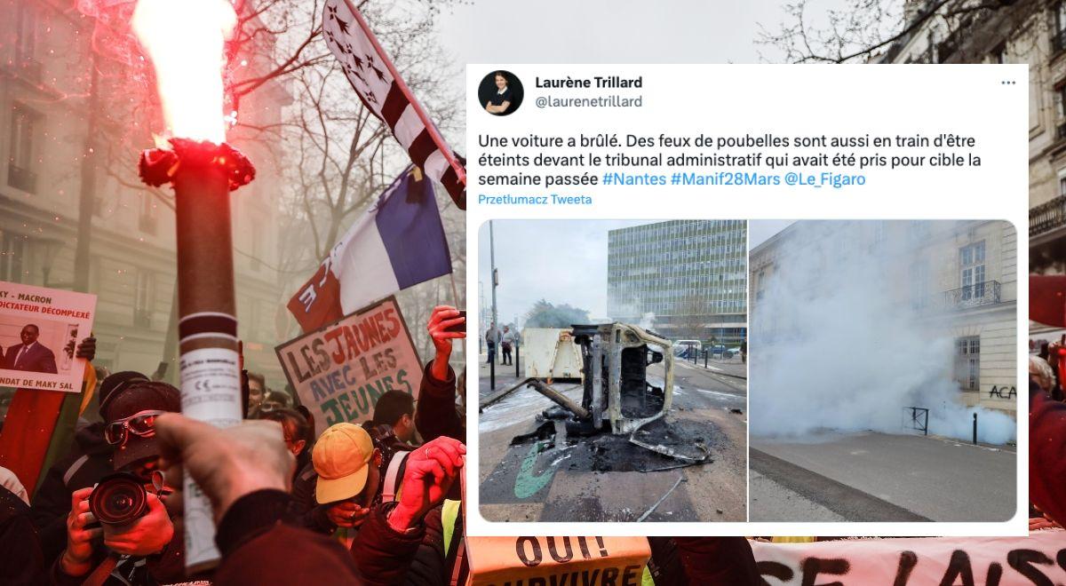Kolejny dzień strajków przeciw reformie emerytalnej we Francji. Doszło do starcia demonstrantów z policją