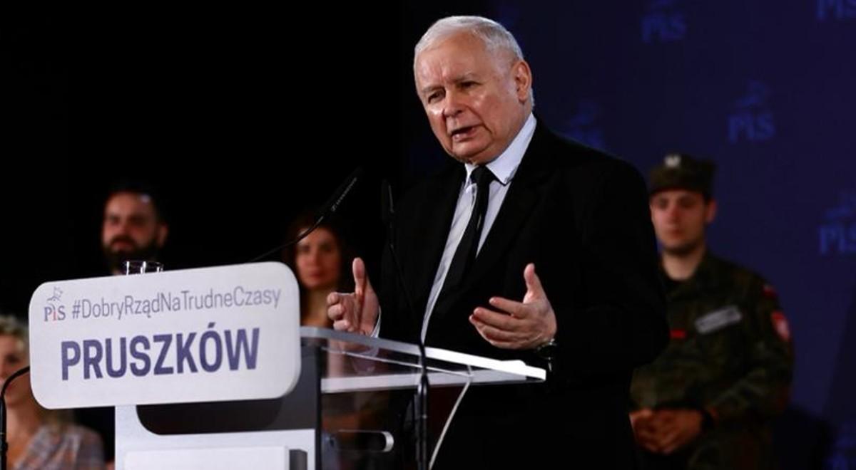 Prezes PiS Jarosław Kaczyński w Pruszkowie. Padła ważna zapowiedź ws. cen prądu