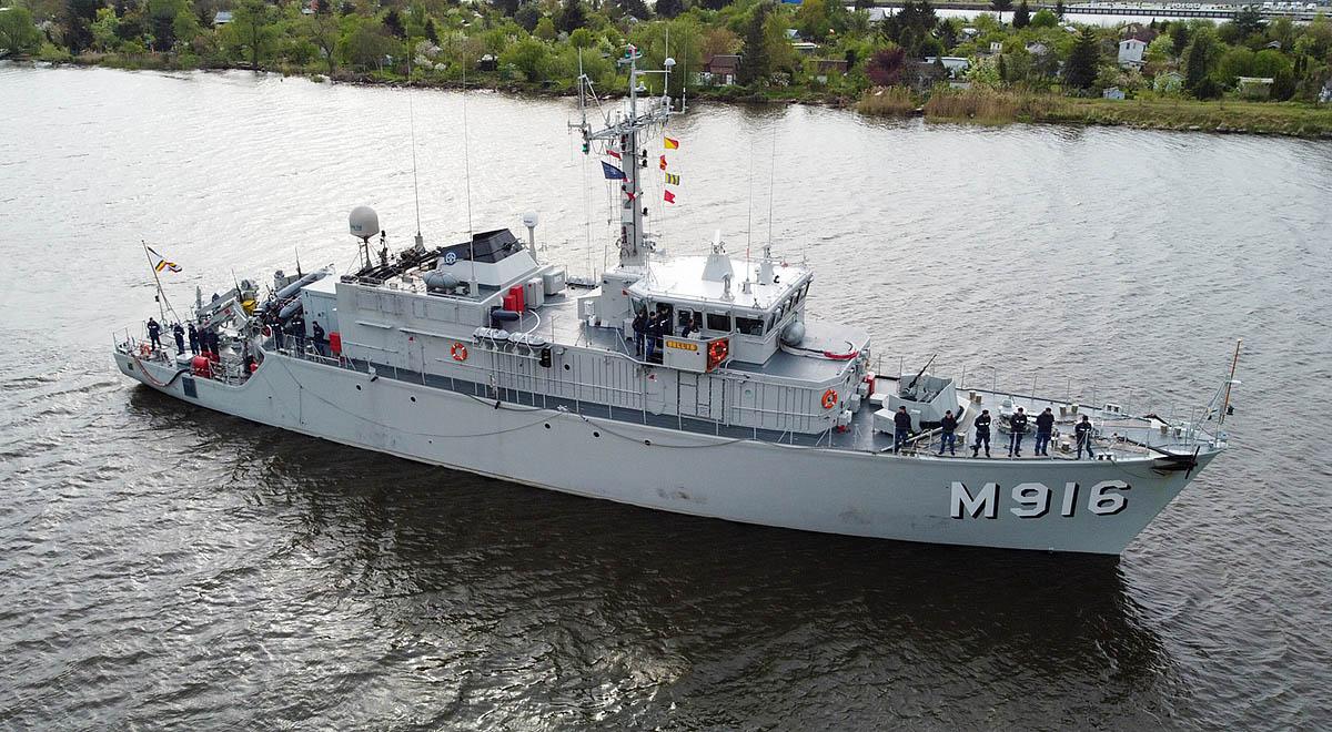 Okręty "Tarczy Przeciwminowej" NATO zacumowały w Szczecinie. Załogi uzupełniają zapasy przed misją