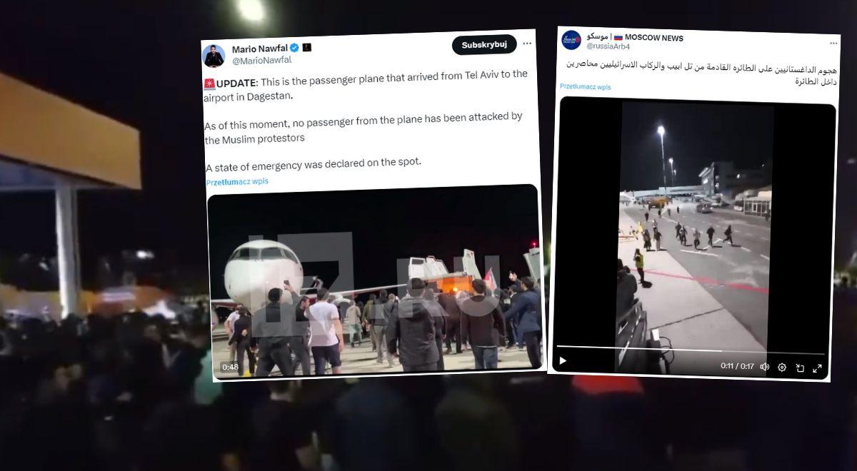 Zamieszki na lotnisku w Rosji. Tłum szturmował samolot z Izraela. Są ranni [WIDEO]