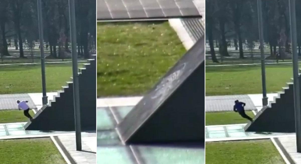 Incydent przy pomniku Ofiar Tragedii Smoleńskiej. Policja: to była typowa interwencja"
