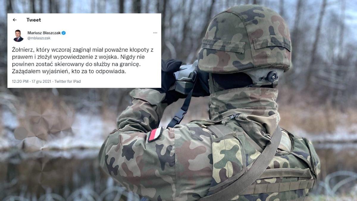Polski żołnierz na Białorusi. Szef MON: miał problemy z prawem, złożył wypowiedzenie
