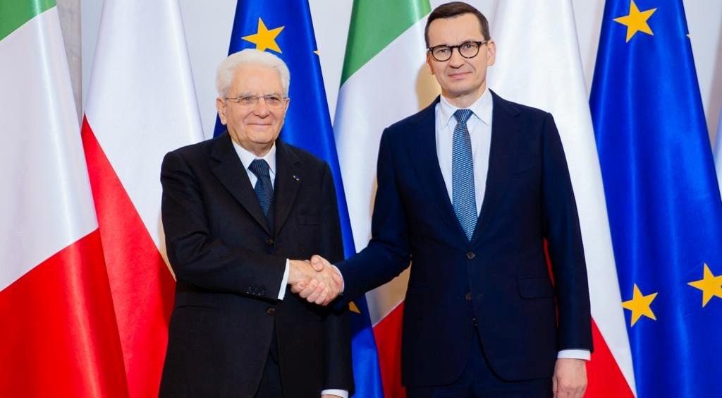 Premier Morawiecki spotkał się z prezydentem Włoch. Rozmowy o pomocy Ukrainie
